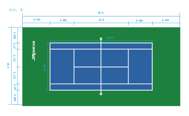 标准网球场尺寸规格详解-第2张图片-www.211178.com_果博福布斯